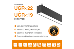 Led Linear Shop Lighting Surface Mount Minimalist Skyline Curved Linear Corner Ceiling Profile Light Led 2 Feet 16 W 5000K