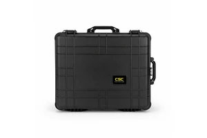 Heavy Duty Large Black Plastic Tool Storage Box with Reinforced Construction and IP67 Waterproof Design for Outdoor Use