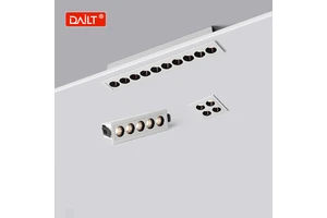 Modern Aluminum LED E27 Grille Light with Round Holes Recessed Linear Bar Spotlight for Living Room and Corridor