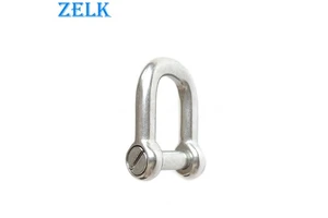 Stainless Steel European Type D Dee Shackle with Flush Slotted Bolt High Polished Surface for Mining Applications