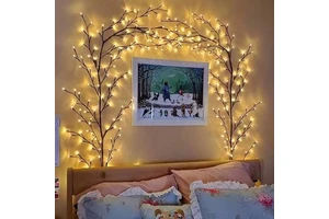 Creative Personality DIY Willow Vine LED Lamp with 140 LEDs IP44 Rated for Living Room & Bedroom Christmas Decoration