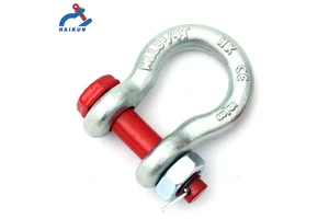 G2130 US Type Galvanized Safety Bolt And Nut Clevis Screw Pin Bow Shackle Anchor Shackle