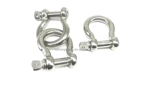 Wholesale Rigging Factory Hot Sell (M4-M32) Rigging Shackle 304 Stainless Steel Bow Shackle with Screw Pin for Anchor Chain