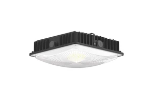 Anerhui DLC IP65 Outdoor Gas Station Garage Warehouse Landscape 40W 50W 75W Die Cast Aluminum LED Canopy Lights Dimmable 5-Year