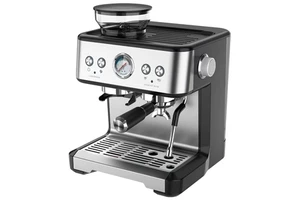 Anbo Professional Semi-Automatic Espresso Coffee Machine Adjustable Grinder 15/20 Bar Pressure Stainless Steel Housing Hotel Use