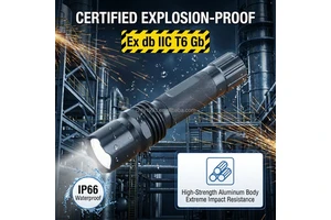 High Lumens 3W USB Explosion Proof LED Flashlight ATEX Standards Rechargeable Hand Lamp Firefighter Rescue Marine Offshore