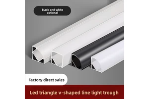 No Slotting Required Residential Linear LED Ceiling Light Triangular V-Shaped Pre-Embedded Aluminum Channel Concealed Lighting