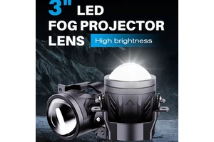 GOODZOOM Universal Bracket LED Projector Lens Fog Light 10-50V Fog Lamp Waterproof Auto Fog Lights Replacement for Most Vehicles