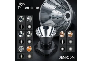 Precision Aluminum LED Reflector Cup 76mm Xhp70.2 Diameter High Reflectivity Smooth Mirror Finish Reflector LED Aluminio Optique