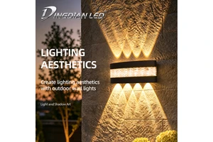 Dingdian LED Outdoor Wall Lamp Crystal Waterproof Wall Washer Light Courtyard Bar Corridor Decorative Lights AC85-265V 6W 8W 10W