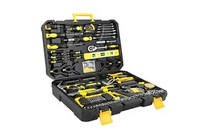 Multifunctional 198PCS DIY Carpentry & Auto Repair Tool Set Hand Operated Carbon Steel Tool Kit