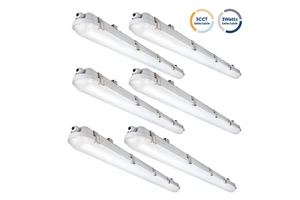 4ft 100-347V Garage High Quality Water Proof LED Vapor Tight Led Fixture Linear Proof Light Warehouse Subway Station Garage Shop