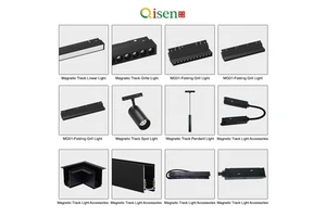 20mm Aluminum 3CCT Commercial 48v IP20 Magnet LED Track Light Modern Indoor Hotel Magnetic Ceiling Rail System Track Spotlight