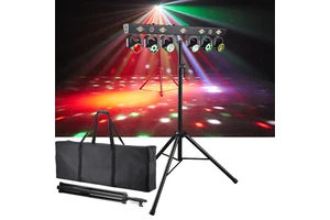 QSE Lighting Six-Head Mini Moving Head Dance Floor Light Portable Stage Dynamic Shadow Combination DMX512 RGBW Beam
