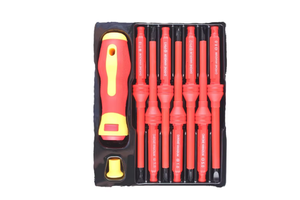 9-in-1 Electrician Insulated Screwdriver Set Multi Purpose Telecom & Electrical Repair Tools Kit with Special Shaped Bits