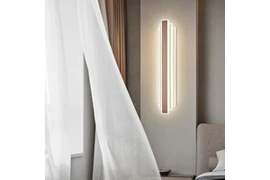 AB Nordic Luxury High-End Aluminum Wall Lamp Full Spectrum LED Linear Strip for Living Room Bedroom Staircase Corridor Garden
