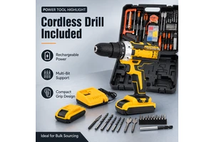 Handheld Wireless Rechargeable Variable Speed Percussion Drill 110V Cordless With LED Lamp OEM Custom 1Y Warranty