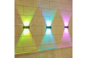Solar Wall Lamp with Radar Motion Sensor Decoration Courtyard Garden Porch Light Exterior Wall Lights Shadow Pattern