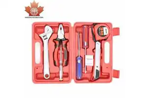 Beginner DIY Starter Tool Kit 8 Piece Essential Household Set with Case for Basic Home Maintenance Fixes Car Emergency Repairs