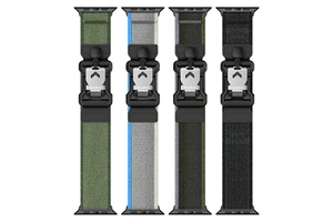 Custom Wholesale 22 mm Gold Buckle Dark Grey Stripe 18mm Strap for Nato