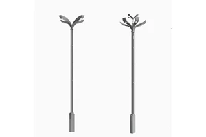 China Manufacture Decorative Garden Lighting With Pole Solar Power Energy Street Light and Pole V-126