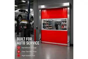 Automatic Stainless Steel PVC High Speed Roller Shutter Remote Control For Entry Residential Garage Carport Vehicle Workshop
