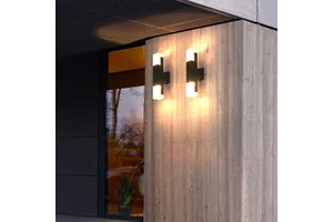 Nordic Style Minimalist Cross-Shaped LED Wall Sconce, Outdoor Double-Head Ambient Light for Patio, Balcony, Corridor & Stairway
