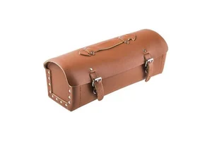 Heavy-Duty Leather Tool Bag for Hand Tools & Accessories Rugged Leather Tool Tote with Carry Handle