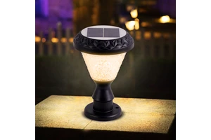 High Quality Outdoor Column Lamp Wide Irradiation Area Low Power Consumption 10w All in One Led Solar Garden Lamps