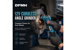 12V Rechargeable Cordless Mini Angle Grinder 6500 RPM Lithium Battery Electric Polishing Grinding Tool Kit For Home DIY Work