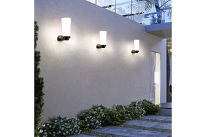 Outdoor LED Wall Lamp 3000K Warm White 97 CRI Waterproof Wrought Iron PVC Construction Modern Minimalist Spherical Decorative