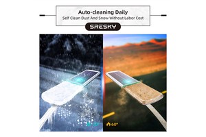 SRESKY Solar Light Solar Integrated Street Light Self Cleaning Lampione Stradale Solare Solar Panel Street Light