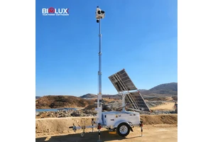 BIGLUX Mobile Solar Power CCTV Tower Parking Lot Commercial CE Certified Security Surveillance Camera Trailers