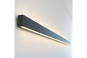 Wall-Mounted Aluminum LED Linear Light Pendant Suspended Design with up and Down Lights for Office Enhanced Lighting