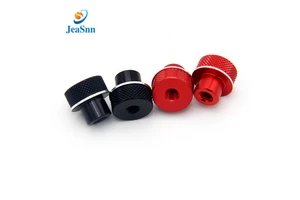 Jeasnn M2.5 Aluminum Brass Thumb Screw 1/4-20 Nylon And Nickel Oval Head With Black Oxide Finish