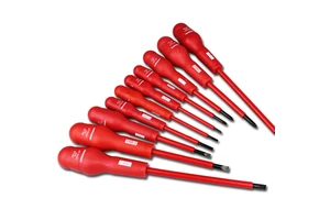 High-Strength Magnetic Screwdriver Set with High-Voltage Insulation - Flathead and Phillips Bits - Electrician's Screwdriver Set