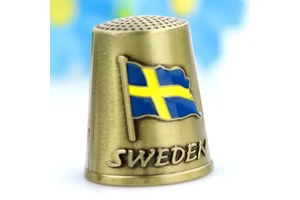 Factory Custom Logo Zinc Alloy Decorative Sweden Souvenir Metal Thimble