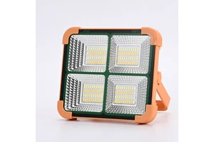 Solar-powered Rechargeable Floodlight for Outdoor Construction Site Emergency Lighting, Portable Solar-powered Rechargeable