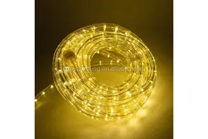 Warm White Waterproof IP 65 Outdoor Rainproof Rope LED Lights 3 Wires 11.5mm Diameter Horizontal Christmas Holiday Lighting