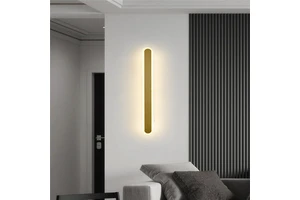 Led Long Strip Design Linear Wall Light Black Gold Shell Wall Sconce Light for Home Porch Stairs Hallway Lighting