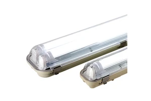 LED Tri-Proof Light T8 Double Tube, Waterproof Dustproof Anti-Corrosion Long Strip Industrial Fluorescent Lamp