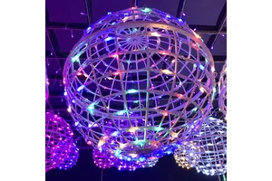 Rattan Ball Lamp Colourful Led Light Motif Light for All Holiday Decoration