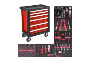 Professional Heavy Duty 258 Pcs Tool Sets Rolling Tool Box Chest CE 6 Drawers Garage Storage Customizable OEM for Car Workshop