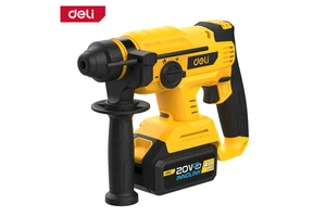 Deli EDC300 Red Power Tool Electric Pick Heavy Duty High Power Through Wall Impact Concrete Slotting Multi-functional