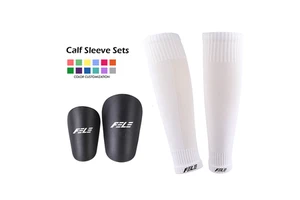 Elastic Calf Compression Sleeve Shin Protected Pad Football Sport Calf Sleeve Fitness Leg Protector Soccer Shin Guard Sets