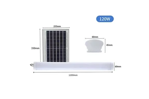 2023 New Smart Solar Aluminum LED Three-proof Outdoor Waterproof Lamp with Remote Control for Warehouse Use