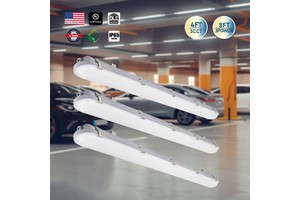 Factory Direct UL ETL IP66 30W 50W 100W Vapor Tight Linear Fixture Triproof Led Batten Light Led Flat Tri-Proof Light