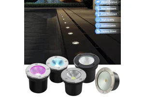 Low Voltage DC24V Aluminum COB Recessed Deck Floor Underground LED Lights IP65 Uplight Lawn Garden Driveway Use Outdoor