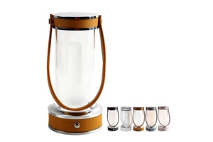 Modern LED Desk Lamp Portable Clear Glass Table Lamp with CCT Dimmer Night Lights for Restaurant Coffee Bedroom Decor Light