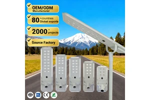 Energy Saving Smart Luminaires With Sensor Project LED Lamp 120 160 200 240 360 W All in One Solar Street Light